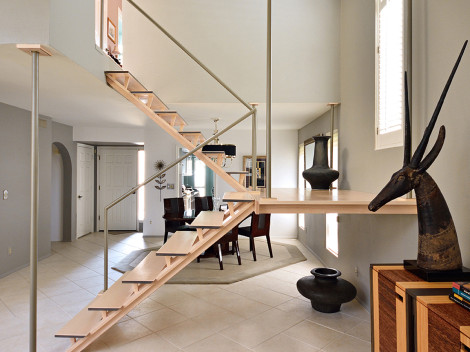 custom modern stairways by paul rene furniture and cabinets phoenix scottsdale az